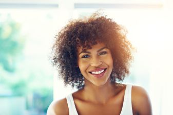 Attractive Black Girl Smiling