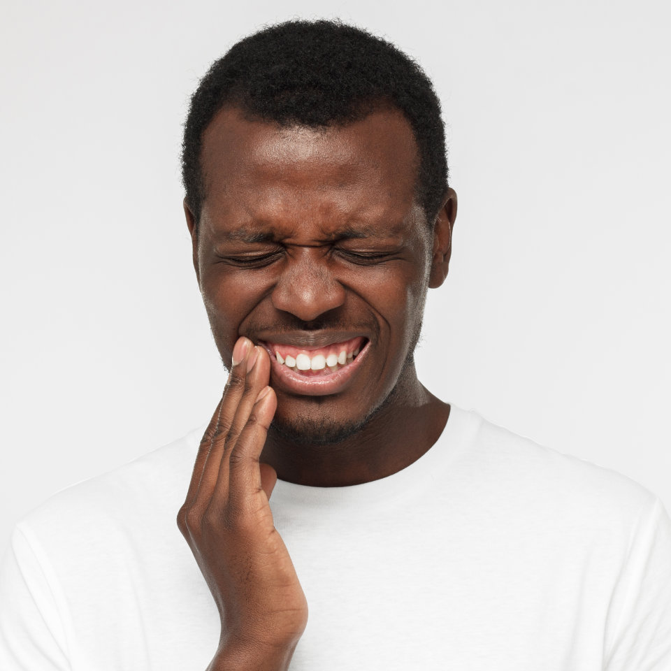 man with gum ache