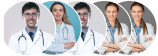 Expert doctor portrait in professional medical attire