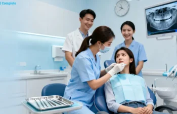 Dentist providing Immediate Relief for Tooth Pain in clinic